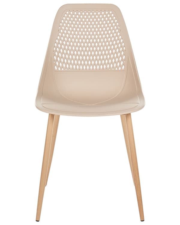 Matstolar 4-pack Beige Syntetisk Sits Metallben Moderna Enkla Minimalistiska Sittmöbler