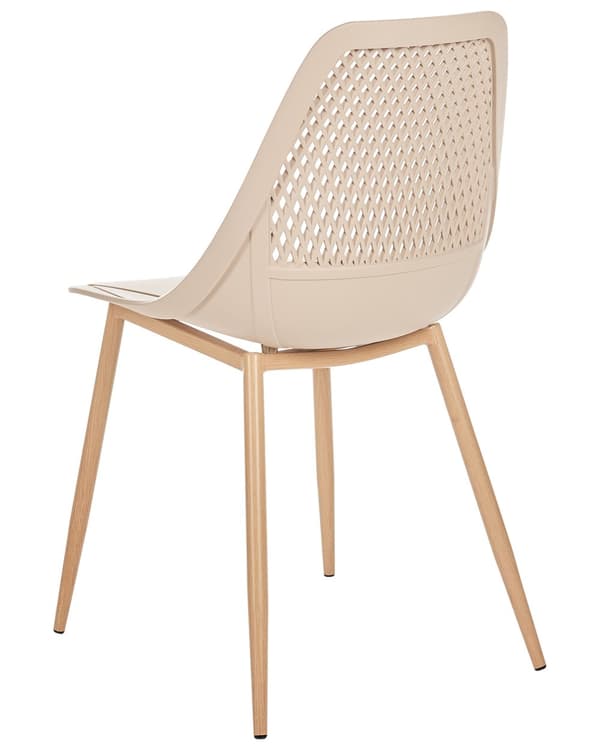 Matstolar 4-pack Beige Syntetisk Sits Metallben Moderna Enkla Minimalistiska Sittmöbler