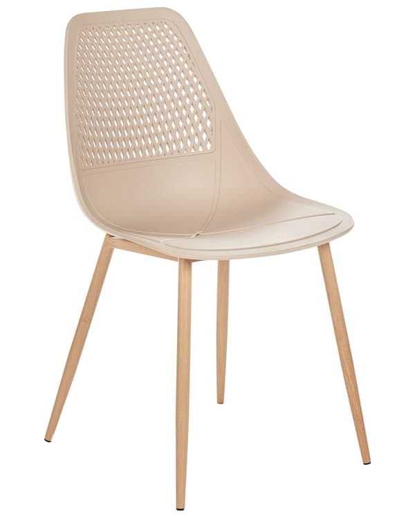 Matstolar 4-pack Beige Syntetisk Sits Metallben Moderna Enkla Minimalistiska Sittmöbler