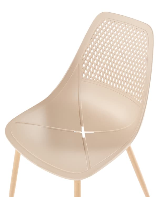 Matstolar 4-pack Beige Syntetisk Sits Metallben Moderna Enkla Minimalistiska Sittmöbler