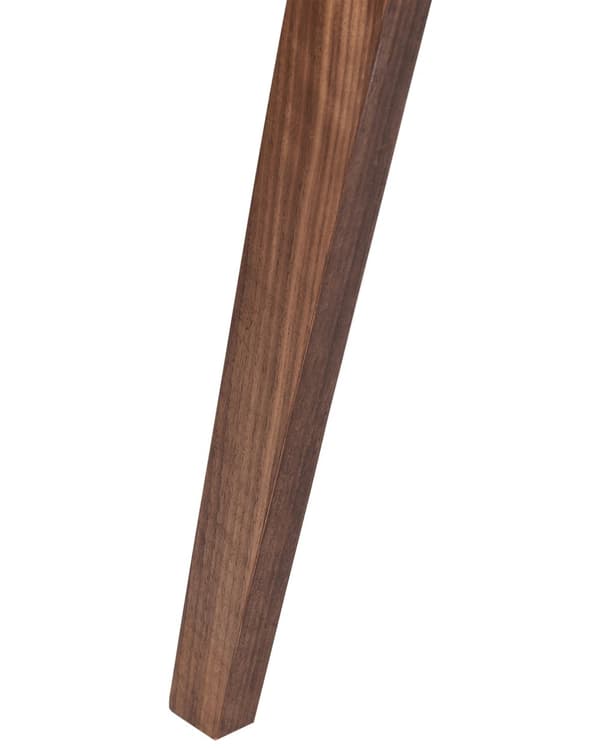 Sett med 2 Spisestoler Mørkt tre og Beige Polyester Boucle Stoff Ben i Bendwood Retro Tradisjonell Stil