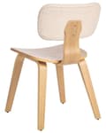 Miniatyrbild 7 av 11: Matstolar 2-pack Ljust Trä och Beige Polyester Boucle Tyg Böjträben Retro Traditionell Stil