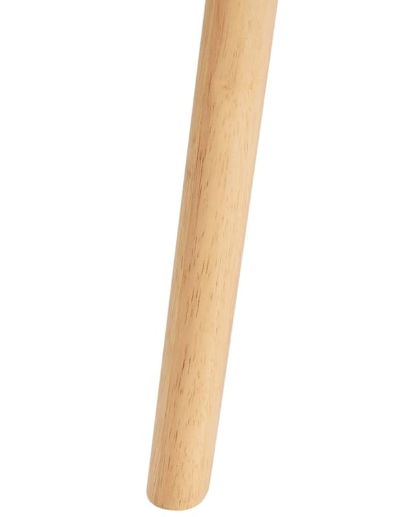 Sæt med 2 spisestuestole Lyst træ Beige Polyester polstring Gummi træ ben retro traditionel stil
