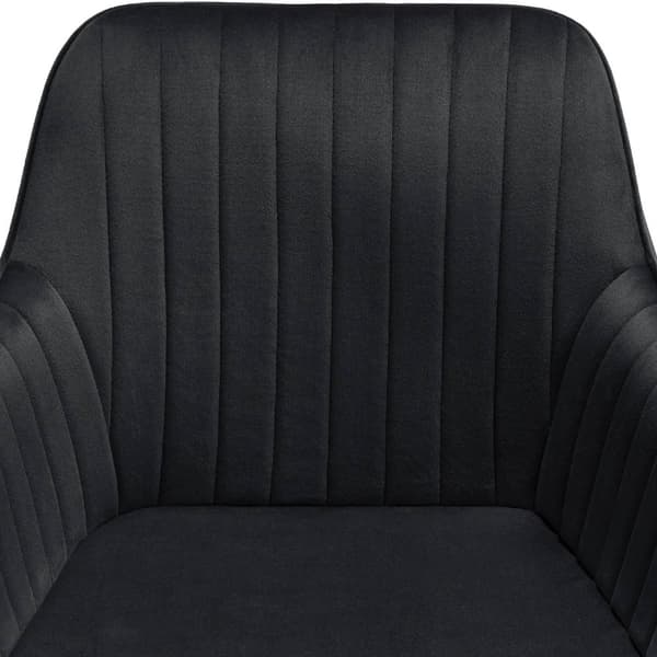 Stol Marilyn, velour, quiltet - sort/sort,pr. stk.