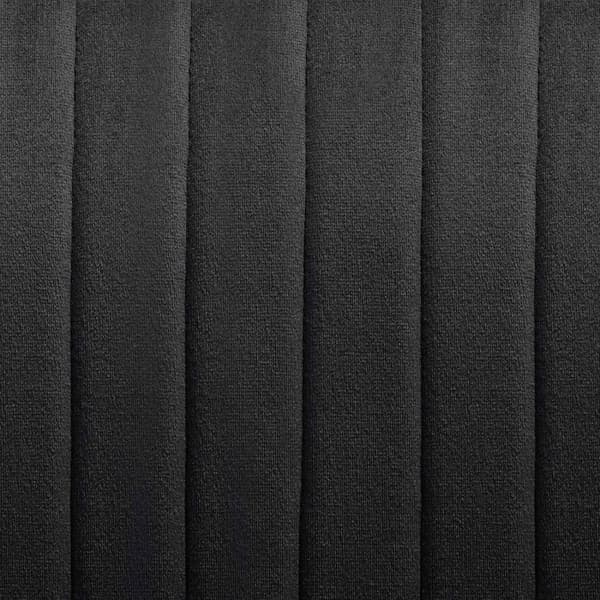 Stol Marilyn, velour, quiltet - sort/sort,pr. stk.
