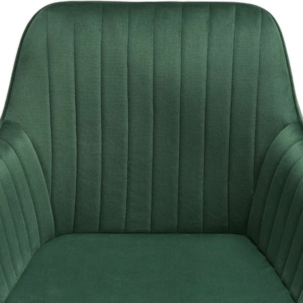 Stol Marilyn, velour, quiltet - mørkegrøn/sort,Sæt med 2 stk.