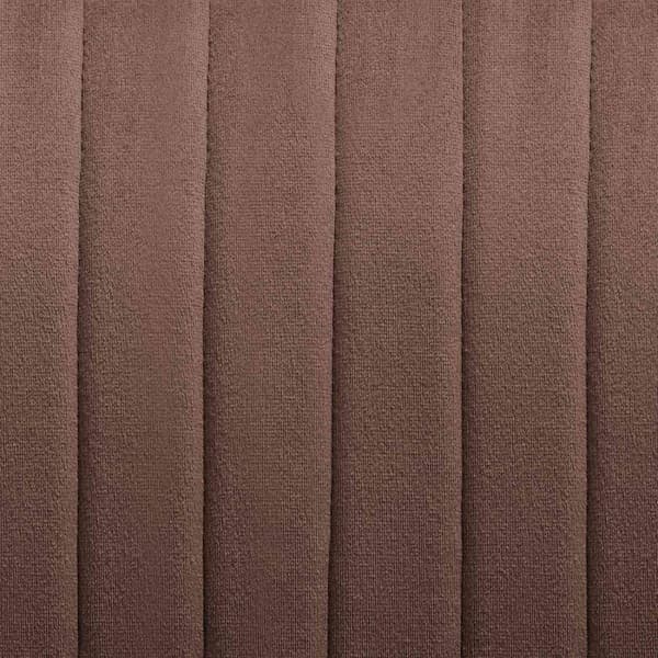 Stol Marilyn, velour, quiltet - brun/sort,Sæt med 4 stk.