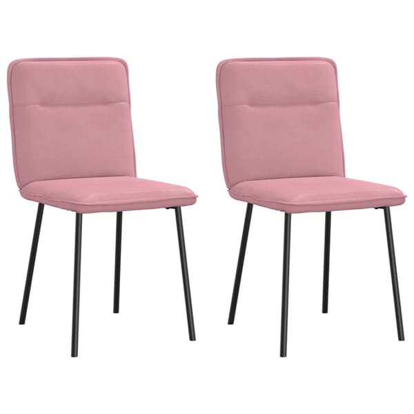 Matstolar 2 st rosa sammet