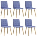 Miniatyrbild 1 av 2: Matstolar 6 st Jeans blått tyg