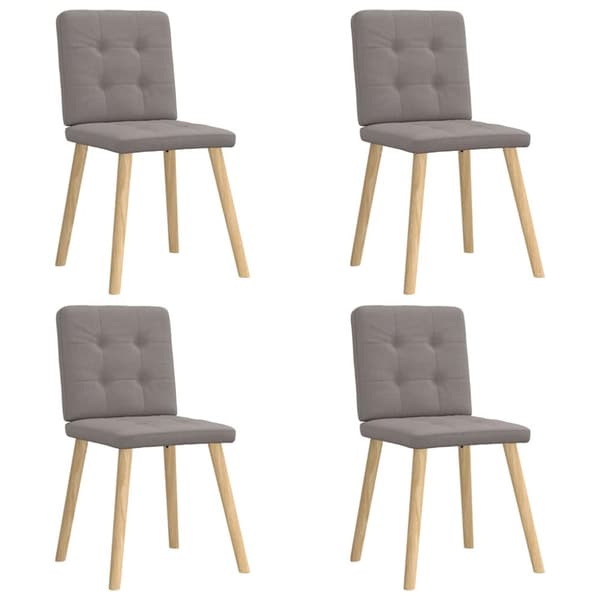 Matstolar 4 st taupe tyg