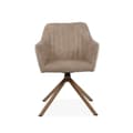Miniatyrbild 1 av 4: Lot de 2 Chaises Beiges en Tissu Bouclette L60 cm - Ray