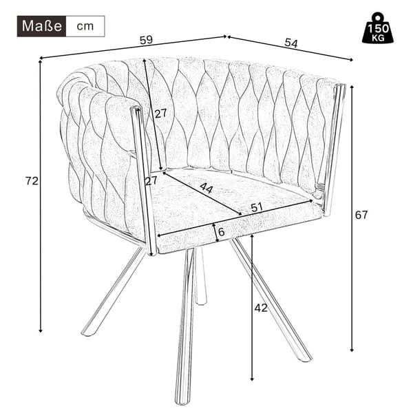 Sæt med 2 fløjlsdrejestole med armlæn - gyldne metalben - beige