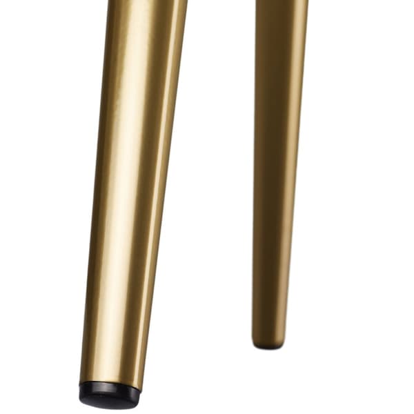 Stol Marilyn, velour, quiltet - creme/guld,Sæt med 2 stk.