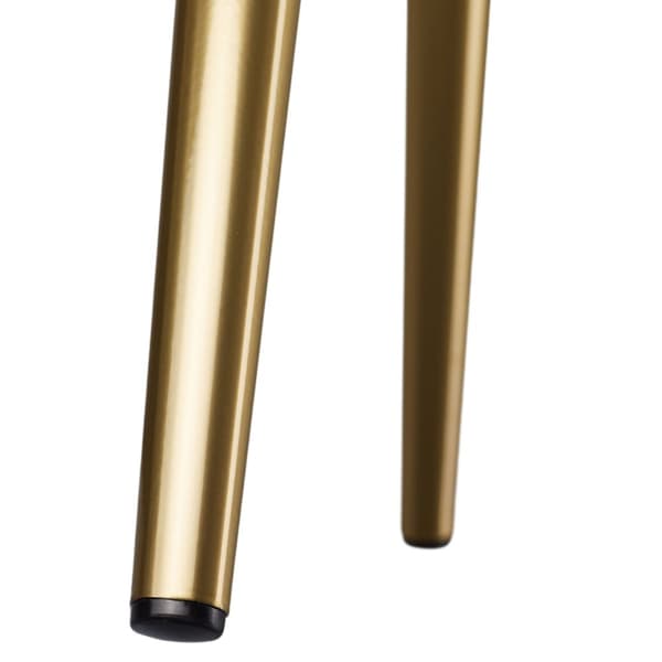 Stol Marilyn, velour, quiltet - taupe/guld,Sæt med 6 stk.