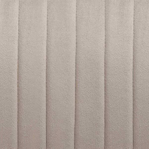 Stol Marilyn, velour, quiltet - taupe/guld,Sæt med 6 stk.