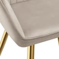 Miniatyrbillede 10 af 11: Stol Marilyn, velour, quiltet - taupe/guld,pr. stk.