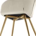 Miniatyrbillede 8 af 11: Stol Marilyn, velour, quiltet - creme/guld,pr. stk.