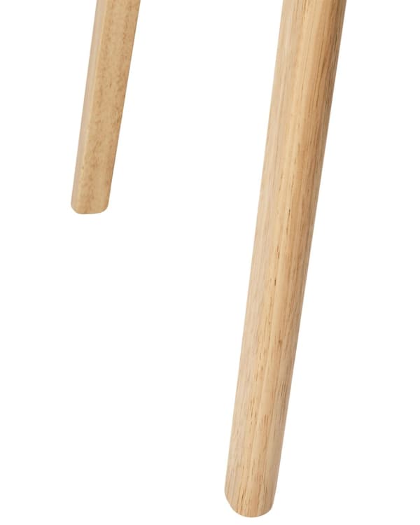 Sett med 2 Spisestoler Ramme i Lyst Gummitre Taupe Boucle-Stoffsete Armløs Retro Design