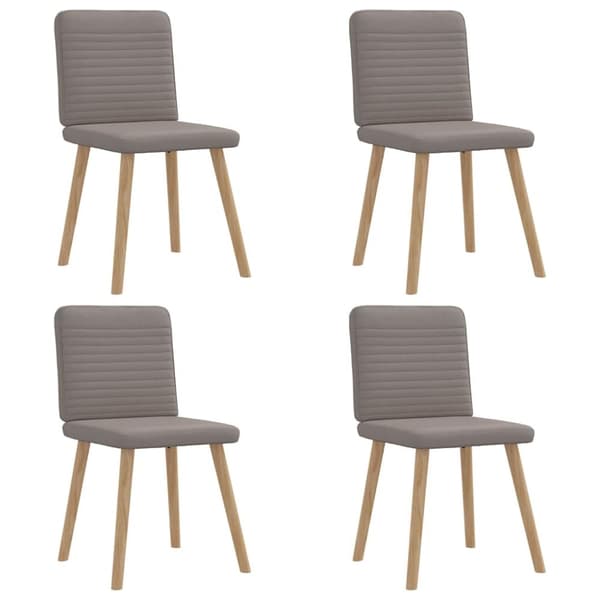 Matstolar 4 st taupe tyg
