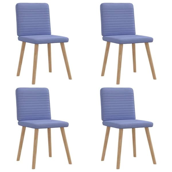 Matstolar 4 st Jeans blått tyg