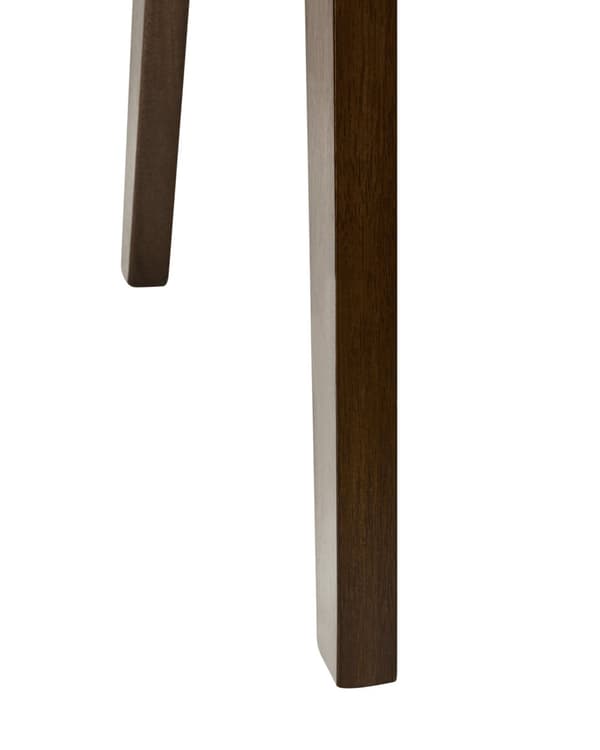 Matstolar 2-pack Mörk Gummiträram Beige Tygsits Armlösa Retro Traditionell Design