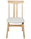 Miniatyrbild 5 av 9: Matstolar 2-pack Ljus Gummiträram Beige Tygsits Armlösa Retro Traditionell Design