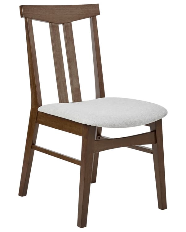 Matstolar 2-pack Mörk Gummiträram Grå Tygsits Armlösa Retro Traditionell Design