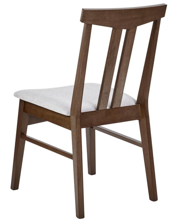 Matstolar 2-pack Mörk Gummiträram Grå Tygsits Armlösa Retro Traditionell Design