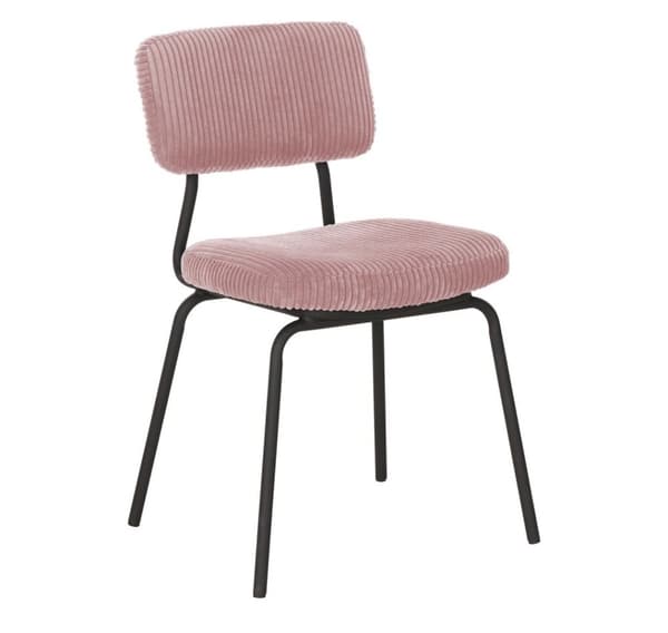 Tuoli KEIU 46x51xH76cm, vintage pinkki vakosametti