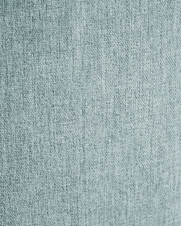 Sett med 2 Spisestoler Lyseblå Polyester Svarte Metallben Uten Armlener Buet Form Moderne Design Kjøkken Spisestue