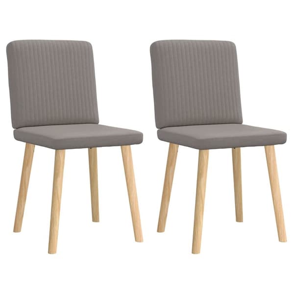Matstolar 2 st taupe tyg