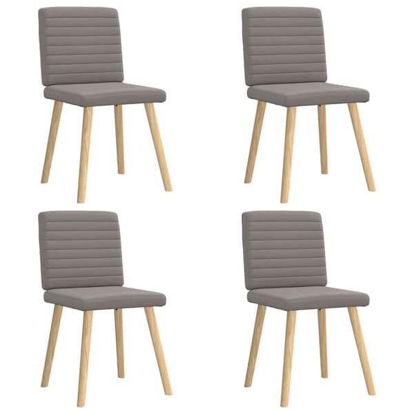 Matstolar 4 st taupe tyg