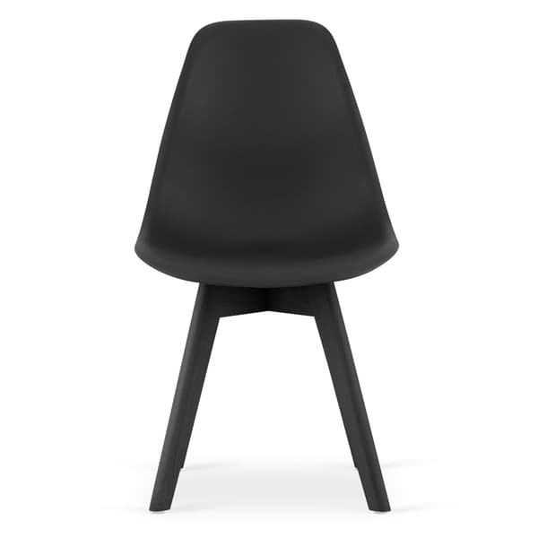 KITO Minimalistiska svarta matstolar, 4-pack - Stiliga & bekväma för unga proffs