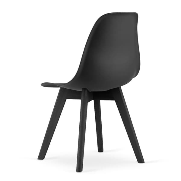 KITO Minimalistiska svarta matstolar, 4-pack - Stiliga & bekväma för unga proffs