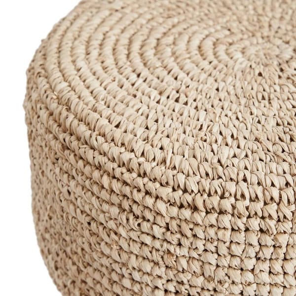 Rootz Raffia Baar -jakkara - Teak Wood Branch Seat - Handwoven Raffia -tuoli - Kestävyys - 35 cm x 35cm x 75 cm