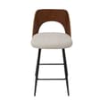 Miniatyrbild 1 av 5: Chaise de comptoir en tissu beige L45 cm - AUSTIN