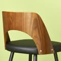 Miniatyrbild 2 av 5: Chaise de comptoir en vinyle noir L45 cm - AUSTIN