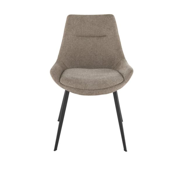 Lot de 2 chaises en tissu taupe L62 cm - COLOMBE