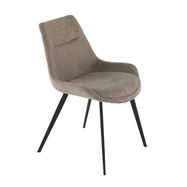 Lot de 2 chaises en tissu taupe L62 cm - COLOMBE