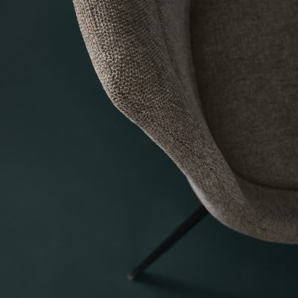 Lot de 2 chaises en tissu taupe L62 cm - COLOMBE