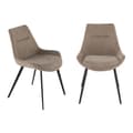 Miniatyrbild 1 av 7: Lot de 2 chaises en tissu taupe L62 cm - COLOMBE