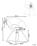 Miniatyrbillede 3 af 11: Lænestol Grøn Bouclé-stof Sort metalstel Uden armlæn Retrodesign Lænestol