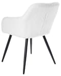 Miniatyrbild 5 av 11: Set om 2 Matstolar Off-White Boucle Teddy Tyg Sits Metallben för Matsal Kök