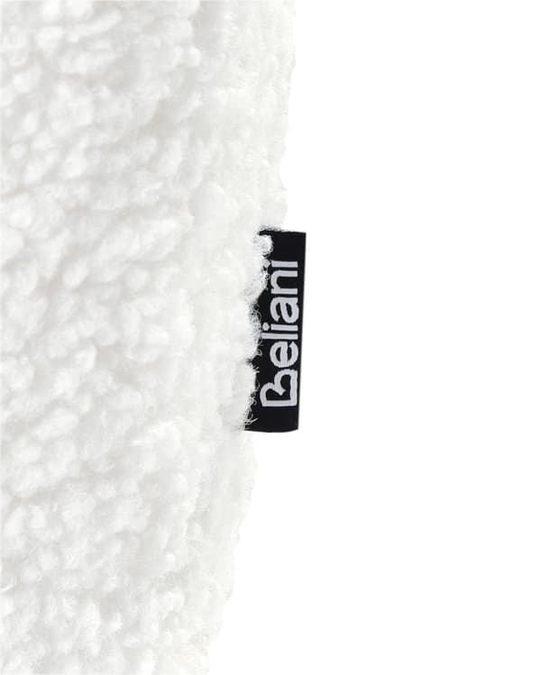 Set om 2 Matstolar Off-White Boucle Teddy Tyg Sits Metallben för Matsal Kök