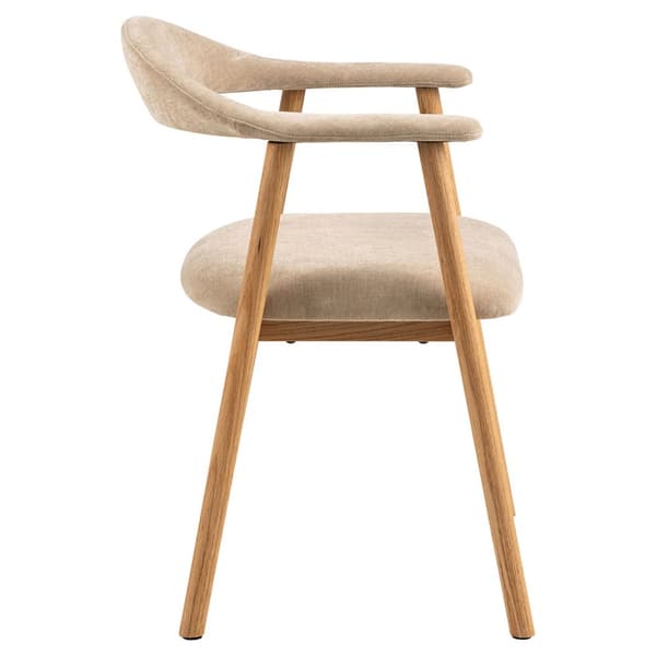 2 x Addi spisestuestol med armlæn beige.