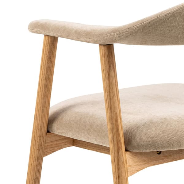 2 x Addi spisestuestol med armlæn beige.