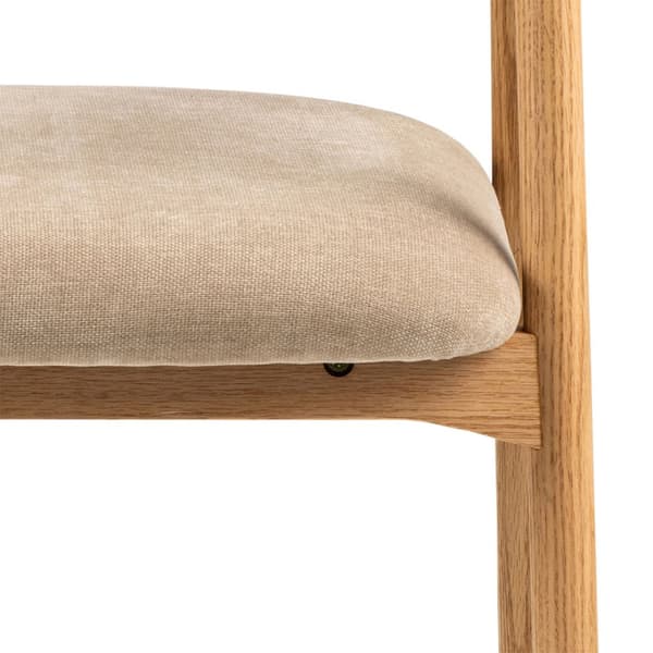 2 x Addi spisestuestol med armlæn beige.