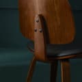 Miniatyrbild 5 av 6: Lot de 2 chaises en vinyle noir H80,5 cm - BRAND
