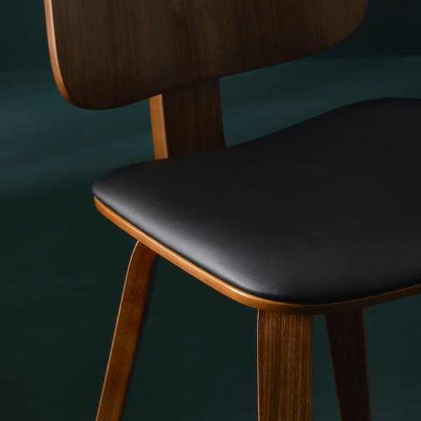 Lot de 2 chaises en vinyle noir H80,5 cm - BRAND