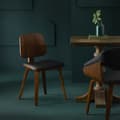 Miniatyrbild 2 av 6: Lot de 2 chaises en vinyle noir H80,5 cm - BRAND